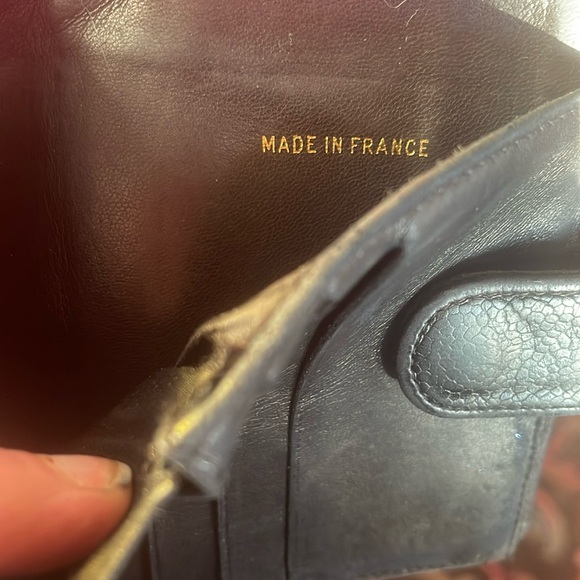 Chanel Black Caviar Leather Double Compact Wallet Vintage Gorgeous Condition - Picture 6 of 15